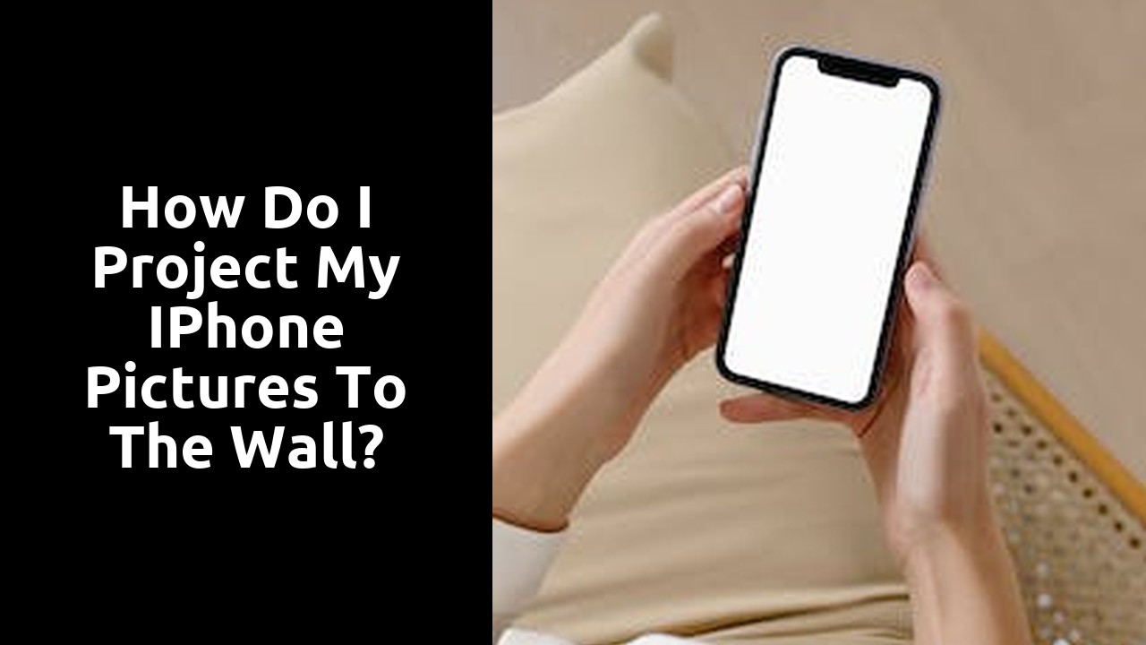 How do I project my iPhone pictures to the wall?