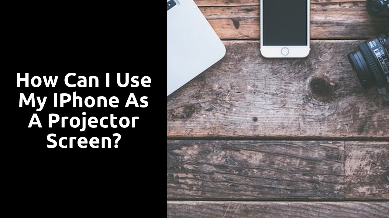 How can I use my iPhone as a projector screen?